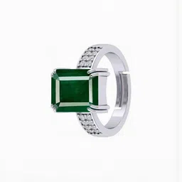 Sidharth Gems 9.25 Ratti Emerald Panna Panchdhatu Adjustable Ring image 3