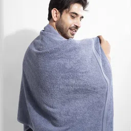 HotGown Blue Cotton 400 GSM Bath Towel-picture-18