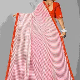 Flip The Style Polka Dot Embroidered Pure Georgette Saree image 4