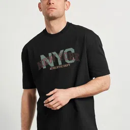 Moda Rapido Men Typography Printed Round Neck Cotton Oversized T-shirt-picture-33