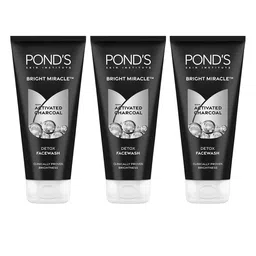 Ponds Set of 3 Bright Miracle Detox Facewash with 10X Power of Charcoal - 200 g each-picture-26