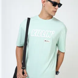 Kook N Keech Men Green Cotton Tshirts-image-89