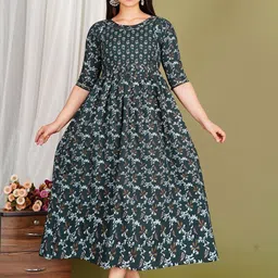 Pakiza Enterprises Women Floral Printed Maternity A-Line Midi Dress-picture-34