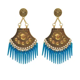 Weariton Women Blue Chandbalis Earrings-picture-20