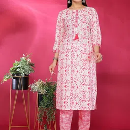Rangita Women Floral Printed Thread Work Straight Kurta Set-picture-28