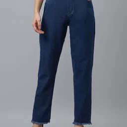 The Roadster Lifestyle Co Cotton Mid-Rise Straight-Fit No Faded Jeans-picture-17