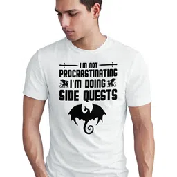 Seekbuylove Men Typography Printed Round Neck Bio Finish Pure Cotton T-shirt-picture-15