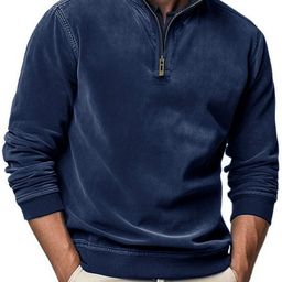 StyleCast x Revolte Men Solid Half Zipper High Neck Sweatshirt-picture-26