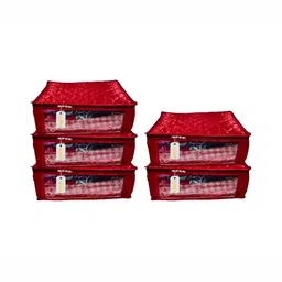 Ajabh Maroon Set of 5 Regular Drawer Organiser Organisers image 1