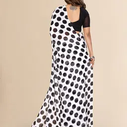 Moda Rapido Polka Dot Poly Georgette Saree image 4