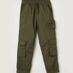 Fame Forever by Lifestyle Boys Solid Regular Fit Mid-Rise Joggers Trousers-picture-21