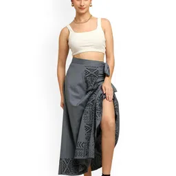 GALE GIRLS Printed Cotton Swim Cover Up Bottom image 4