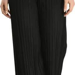 glowic Pack of 3 Women Regular Fit Grey, Dark Green, Black Lycra Blend Trousers image 2