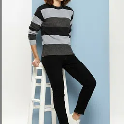 The Roadster Lifestyle Co Wool Straight Pullover Sweaters-picture-28