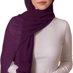 zox Solid Chiffon Women White, Red, Purple, Black Fancy Scarf, Scarf, Stole-picture-16