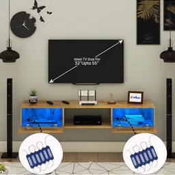 ANIKAA Orilo Yellow Wall Mount Modern TV Unit-1.20 m image 2