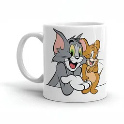 Mr UVD White & Grey Cartoon Characters Printed Ceramic Glossy Mug 350 ml-picture-17