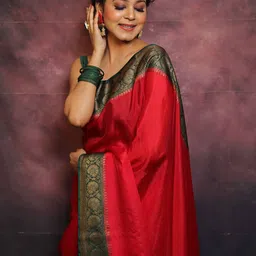 LeeliPeeri Designer Woven Design Border Banarasi Saree image 5