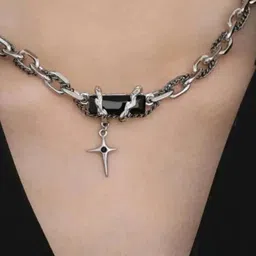 SALTY Pack of 2 Men Rugged Black Modern Chain image 5