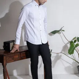 ABKASA Men Classic Slim Fit Opaque Printed Casual Shirt image 3