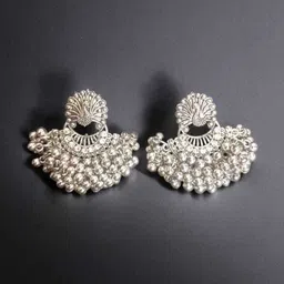 MYSTERIOUSMART Peacock Shaped Jhumkas Earrings-picture-22