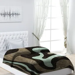 Monte Carlo Black & Brown Heavy Winter 180 GSM Single Bed Blanket-image-55