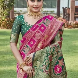 Moda Rapido Ethnic Motifs Zari Art Silk Handloom Banarasi Saree-picture-22