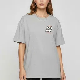 SZN Printed Round Neck Drop-Shoulder Sleeves Cotton Oversized T-shirt-image-72