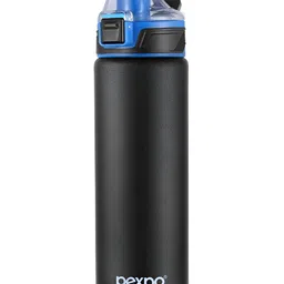 Pexpo Black Brand Logo Printed Stainless Steel Single Wall Vacuum Water Bottle-900 ml-image-63