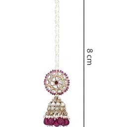 I Jewels Circular Jhumkas Earrings image 2