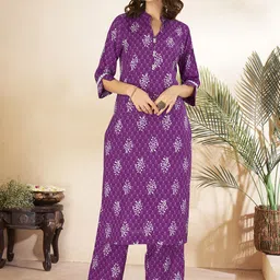 Anouk Pure Cotton Printed Tunic With Trousers-picture-19