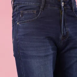 V-Mart Men Regular Fit Low-Rise Light Fade Cotton Denim Stretchable Jeans image 3