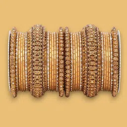 leshya Set Of 2 Dotted Artificial Stone-Studded Bangles-picture-35