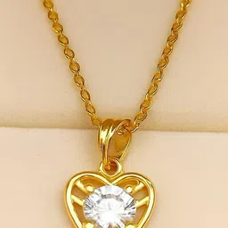 Balaji Gold Gold-Plated Copper Artificial Stones Pendant image 2
