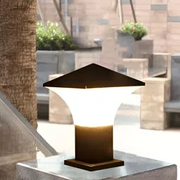 GAUVIK Black & White Waterproof Rust Resistant Outdoor Gate Lamp image 3