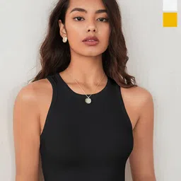 CILIMILI Women Pack of 3 Tank Crop Top-image-91