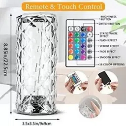 QueryZen (Multicolor) MULTICOLOR CRYSTAL TABLE LAMP: Table Lamp image 4