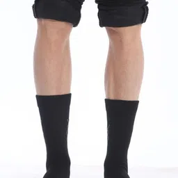 Moda Rapido Men Calf Length Solid Cotton Socks-picture-22