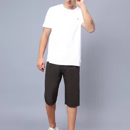 HAUWER Men Regular Fit Mid-Rise Cotton Shorts image 3