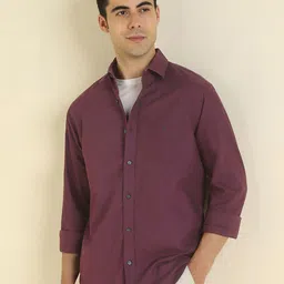 Allen Solly Men Solid Spread Collar Cotton Casual Shirt-picture-27