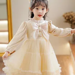 LULU & SKY Tie-Up Neck Puff Sleeve A-Line Mini Dress-picture-25