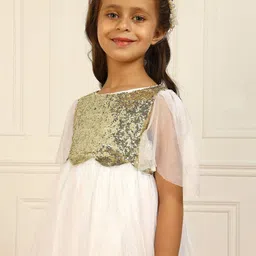 Miyo Embellished Puff Sleeve A-Line Maxi Dress image 3