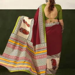 SYS Brand - Shop Your Style Kalamkari Ikat Saree image 3