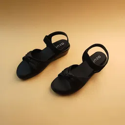 Ozuri Suede Wedge Sandals with Bows image 4