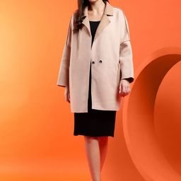 Kotty Women Notched Lapel Longline Overcoat-image-23