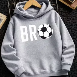 Knit Vey Graphic Printed Solid Hooded Pullover Sweatshirt-picture-25