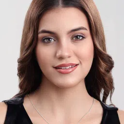 MALENA Silver-Plated Artificial Stones Studded Circular Pendant With Chain image 5