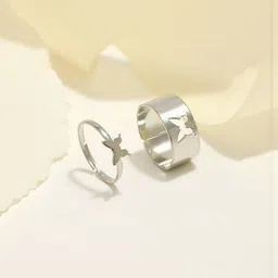 Teeragaj Set Of 2 Butterfly Adjustable Finger Rings image 4
