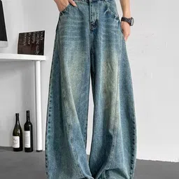 StyleCast Men Wide Leg Mid-Rise Heavy Fade Jeans-image-24