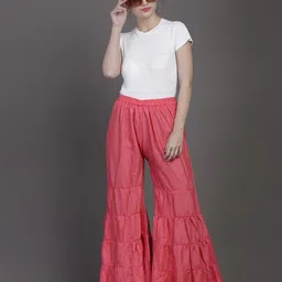 TANDUL Women Solid Flared Palazzos image 5